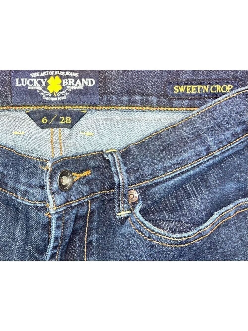 Lucky Brand sweet-n- crop blue jeans 6/28 - Picture 5 of 11